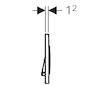 Geberit Sigma20 - Ovládací tlačítko splachování, chrom 115.882.KH.1