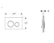 Geberit Sigma21 - Ovládací tlačítko splachování, bez výplně/lesklý chrom 115.884.00.1