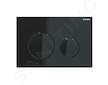 Geberit Sigma21 - Ovládací tlačítko splachování, černá/černý chrom 115.651.SJ.1