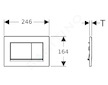 Geberit Sigma30 - Ovládací tlačítko splachování, matná bílá/bílá 115.883.01.1