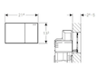 Geberit Sigma60 - Ovládací tlačítko splachování, sklo/černá 115.640.SJ.1