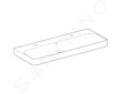 Geberit Smyle Square - Dvojumyvadlo 120x48 cm, s přepadem, 2 otvory pro baterie, bílá 500.253.01.1
