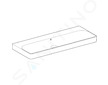 Geberit Smyle Square - Dvojumyvadlo 120x48 cm, s přepadem, bez otvoru pro baterii, bílá 500.225.01.1