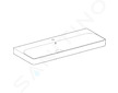 Geberit Smyle Square - Umyvadlo 120x48 cm, s přepadem, otvor pro baterii, bílá 500.226.01.1