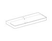 Geberit Smyle Square - Umyvadlo 120x48 cm, s přepadem, otvor pro baterii, bílá 500.226.01.1