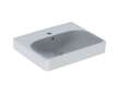 Geberit Smyle Square - Umyvadlo 50x41 cm, s přepadem, otvor pro baterii, bílá 500.256.01.1
