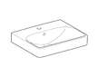Geberit Smyle Square - Umyvadlo 50x41 cm, s přepadem, otvor pro baterii, bílá 500.256.01.1