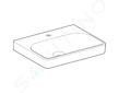 Geberit Smyle Square - Umyvadlo 60x48 cm, bez přepadu, otvor pro baterii, bílá 501.732.00.1