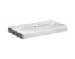 Geberit Smyle Square - Umyvadlo 90x48 cm, s přepadem, otvor pro baterii, bílá 500.251.01.1