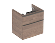 Geberit Smyle Square - Umyvadlová skříňka, 58x47x62 cm, 2 zásuvky, ořech/lávová 500.352.JR.1