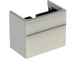 Geberit Smyle Square - Umyvadlová skříňka, 73x47x62 cm, 2 zásuvky, pískově šedá 500.353.JL.1