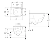 Geberit Smyle Square - Závěsné WC, Rimfree, bílá 500.379.01.1