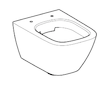 Geberit Smyle Square - Závěsné WC, Rimfree, bílá 500.379.01.1