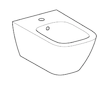 Geberit Smyle Square - Závěsný bidet s přepadem, bílá 500.209.01.1