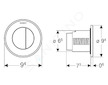Geberit Splachovací systémy - Oddálené ovládání splachování typ 10, 2-činné, pro nádržku pod omítku 8 cm, černá 116.056.DW.1