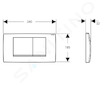 Geberit Twinline30 - Ovládání splachování, easy to clean, matný chrom 115.899.JQ.1