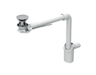 Geberit  - Úsporný sifon pro umyvadla s přepadem, výpusť s táhlem, chrom 152.072.21.1