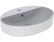 Geberit VariForm - Umyvadlo na desku 60x45 cm, s přepadem, otvor pro baterii, bílá 500.772.01.2