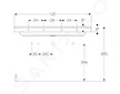 Geberit Xeno 2 - Umyvadlo, 120x48 cm, s KeraTect, bílá 500.550.01.1
