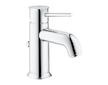 Grohe BauClassic - Umyvadlová baterie s výpustí, chrom 23161000