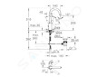 Grohe BauFlow - Umyvadlová baterie s výpustí, chrom 23753000