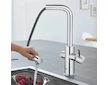 Grohe Blue Home - Dřezová baterie Connected s výsuvnou koncovkou, s chladícím zařízením a filtrací, chrom 31927001