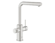 Grohe Blue Pure - Dřezová baterie Minta s filtrační funkcí a výsuvnou koncovkou, supersteel 30590DC0