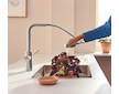 Grohe Blue Pure - Dřezová baterie Minta s filtrační funkcí a výsuvnou koncovkou, supersteel 30601DC0