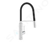 Grohe Concetto - Dřezová baterie s flexibilním ramenem s přepínačem, chrom 31491000