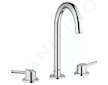 Grohe Concetto - Umyvadlová baterie s výpustí, 3-otvorová instalace, chrom 20216001