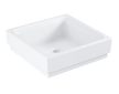Grohe Cube Ceramic - Umyvadlo bez přepadu, 40x40 cm, PureGuard, alpská bílá 3948200H