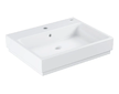 Grohe Cube Ceramic - Umyvadlo s přepadem, 60x49 cm, PureGuard, alpská bílá 3947700H