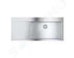 Grohe Dřezy - Dřez K1000 s automatickým odtokem, 116x52 cm, kartáčovaná nerez 31582SD1