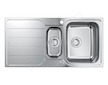 Grohe Dřezy - Dřez K500 s automatickým odtokem, 1000x500 mm, kartáčovaná nerez 31572SD1