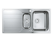 Grohe Dřezy - Dřez K500 s automatickým odtokem, 100x50 cm, kartáčovaná nerez 31572SD1