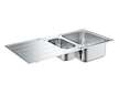 Grohe Dřezy - Dřez K500 s automatickým odtokem, 100x50 cm, kartáčovaná nerez 31572SD1
