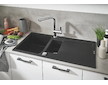 Grohe Dřezy - Kompozitní dřez K500 s automatickým odtokem, 100x50 cm, granitová černá 31646AP0