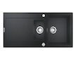 Grohe Dřezy - Kompozitní dřez K500 s automatickým odtokem, 100x50 cm, granitová černá 31646AP0