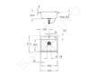 Grohe Dřezy - Kompozitní dřez K700 s automatickým odtokem, 56x51 cm, granitová černá 31651AP0