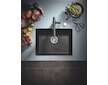 Grohe Dřezy - Kompozitní dřez K700 s odtokem, 61x46 cm, granitová černá 31655AP0