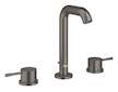 Grohe Essence - Umyvadlová baterie s výpustí, 3-otvorová instalace, kartáčovaný Hard Graphite 20296AL1