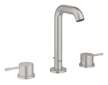 Grohe Essence - Umyvadlová baterie s výpustí, 3-otvorová instalace, supersteel 20296DC1