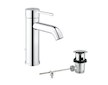 Grohe Essence - Umyvadlová baterie s výpustí, chrom 23589001