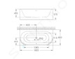 Grohe Essence - Vana 180x85 cm, alpská bílá 39622000