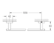 Grohe Essentials Cube - Držák na ručníky, supersteel 40509DC1