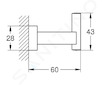 Grohe Essentials Cube - Háček, supersteel 40511DC1