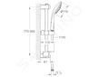 Grohe Euphoria - Sada sprchové hlavice Massage 110, tyče a hadice, 3 proudy, chrom 27226001