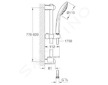 Grohe Euphoria - Sada sprchové hlavice Massage 110, tyče a hadice, 3 proudy, kartáčovaný tmavý grafit 27226AL1