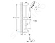 Grohe Euphoria - Set sprchové hlavice, 3 proudy, tyče a hadice, chrom 27231001