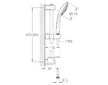 Grohe Euphoria - Set sprchové hlavice, 3 proudy, tyče a hadice, chrom 27231001